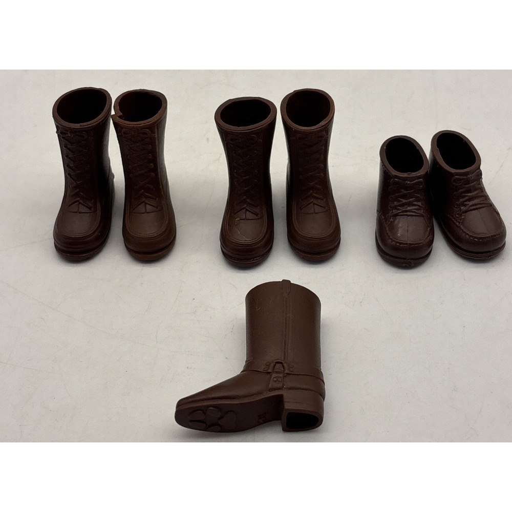 Vintage Mattel Big Jim Karate Chop Tall Short  Soft Brown Boots